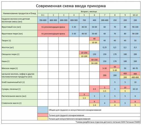 Первый прикорм ребенка на грудном вскармливании